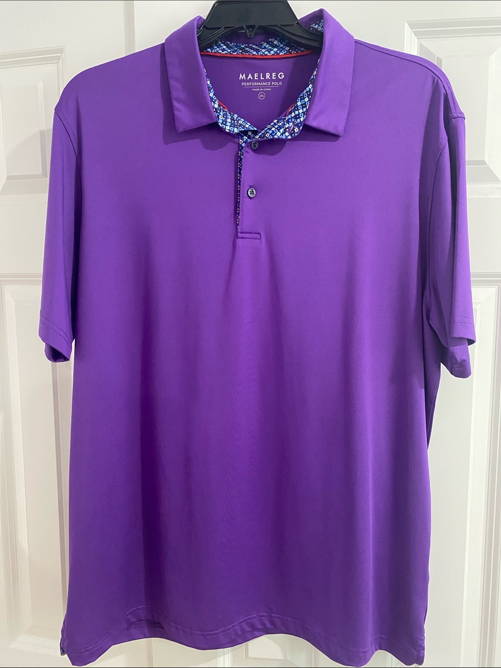 NWOT Maelreg Purple Performance Polo Size 2XL Golf Dadcore Preppy NEVER WORN